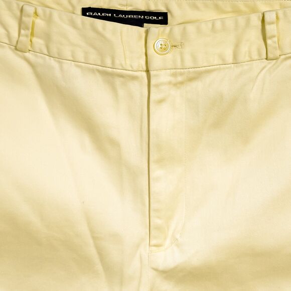 Ralph Lauren Golf Chino Pants Yellow Cotton Stretch Preppy Sporty Trousers 8 - Picture 4 of 9